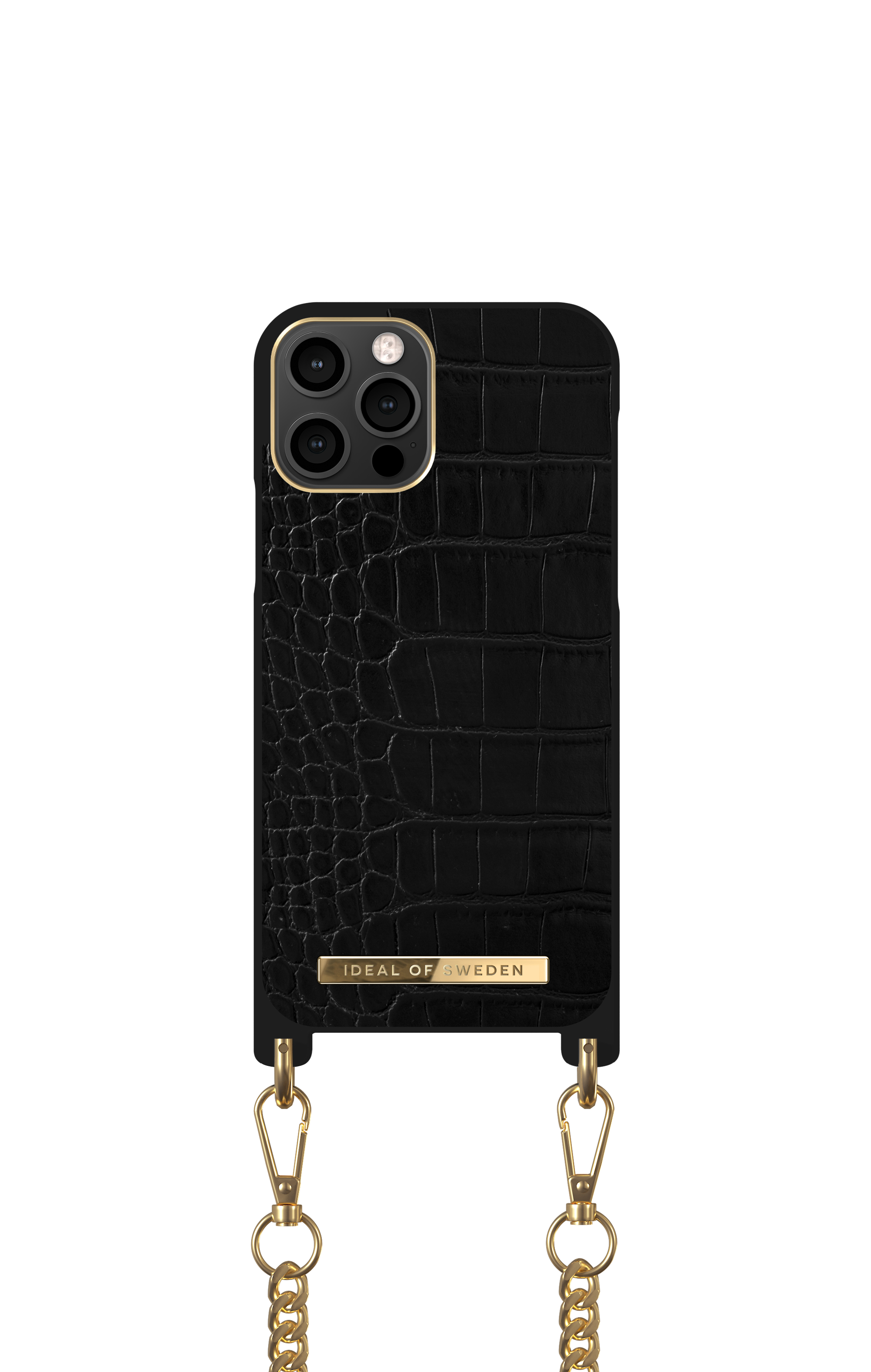 iDeal of Sweden Necklace Case iPhone 12/12PJet Black Croco – image 2