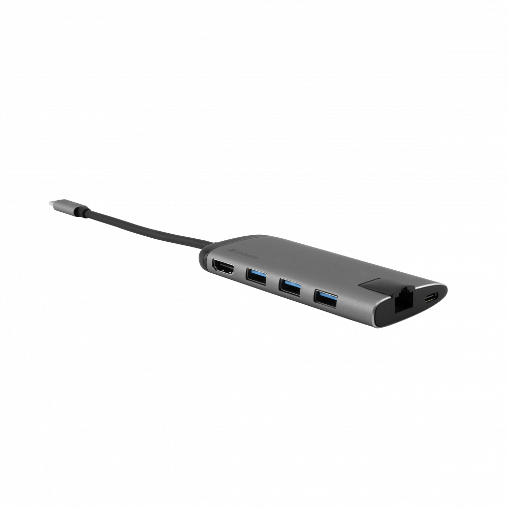 Verbatim 16102510 laptop dock/port replicator Wired USB 3.2 Gen 1 (3.1 Gen 1) Type-C Black, Silver – image 2