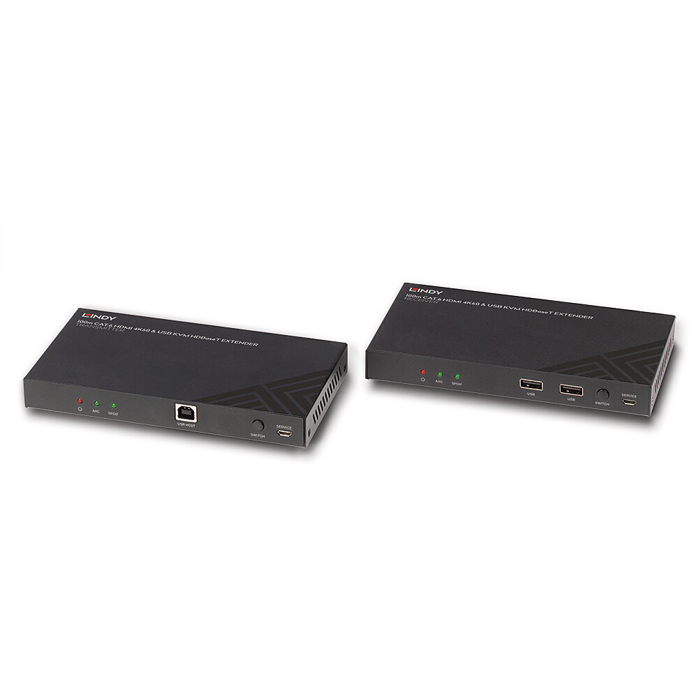Lindy 100m Cat.6 HDMI 4K60, Audio, IR and RS-232 HDBaseT KVM Extender – image 4