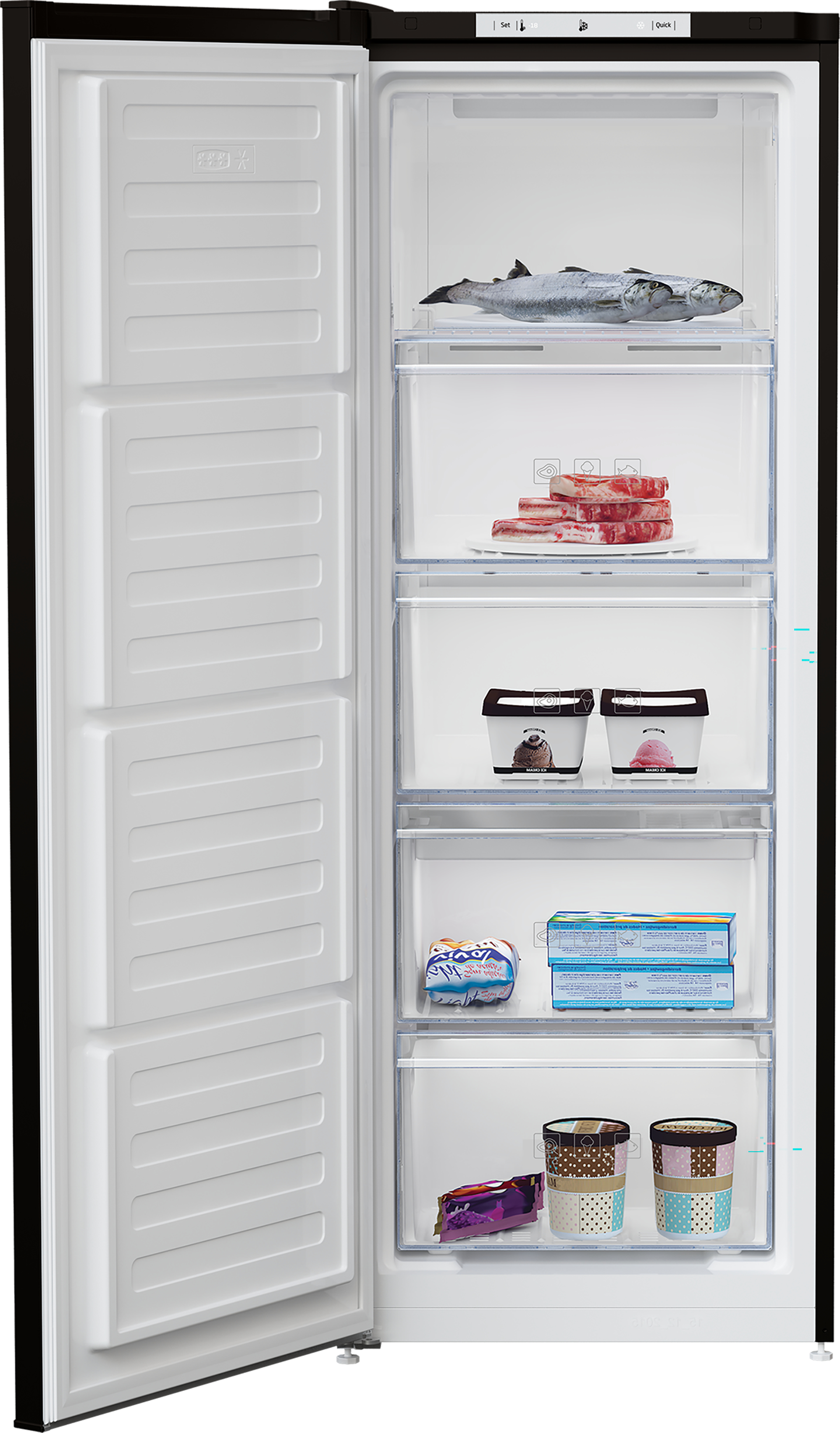 Beko FFG4545B Freestanding Tall Frost Free Freezer with Freezer Guard – image 2