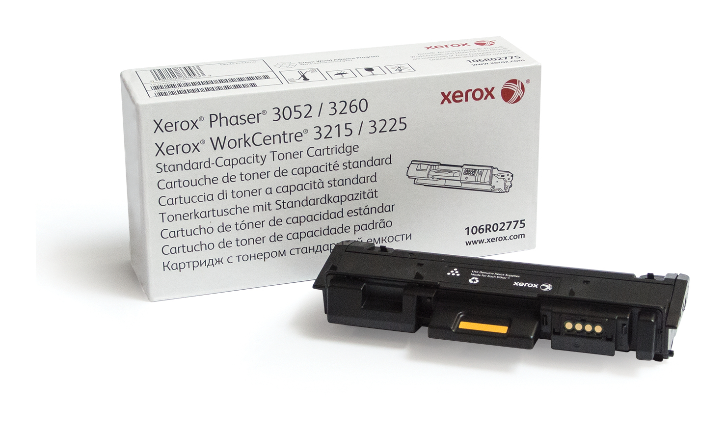 Xerox Genuine Phaser® 3052/3260, WorkCentre® 3215/3225 Black Standard capacity Toner Cartridge (1500 Pages) - 106R02775 – image 1