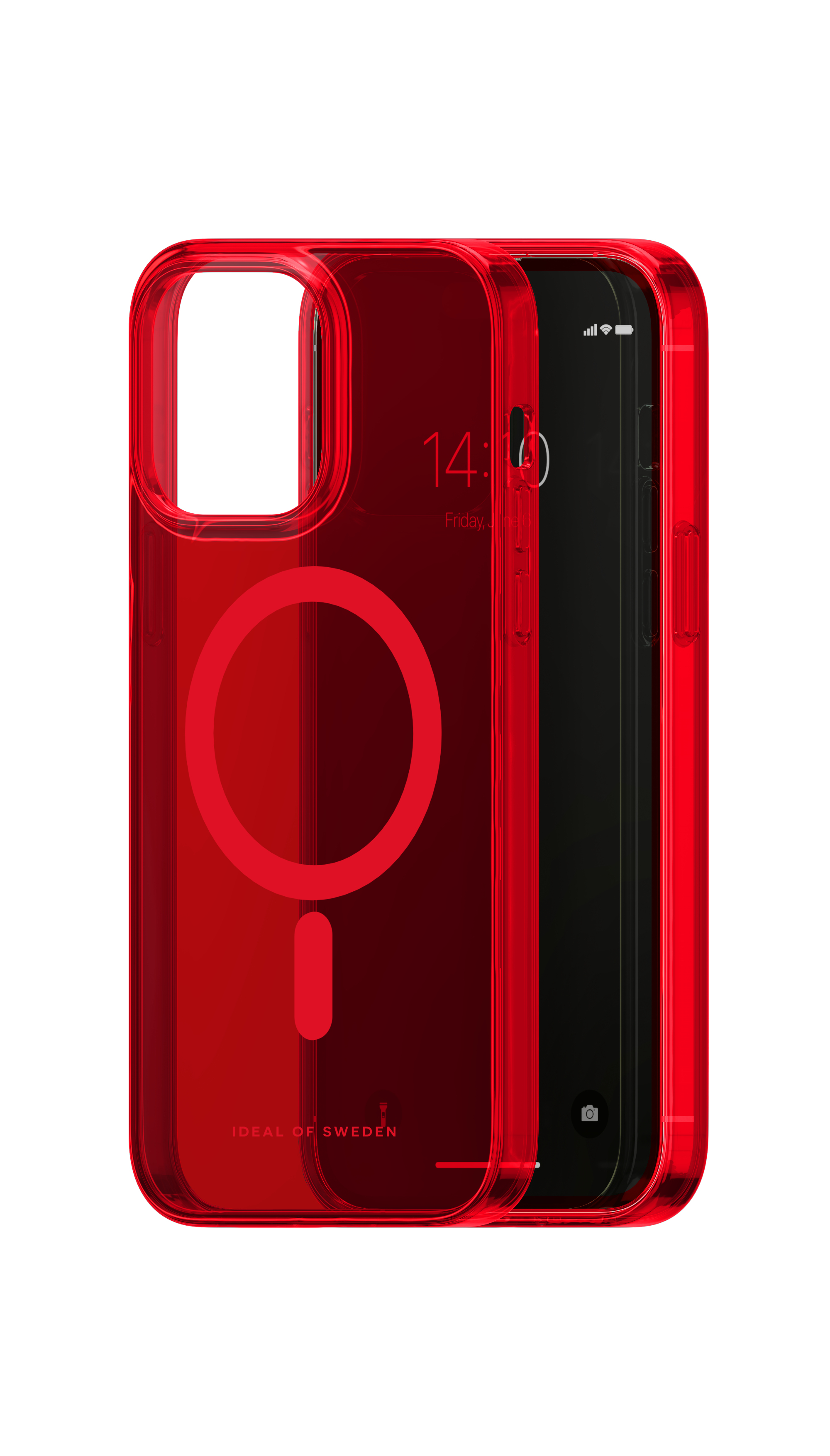 iDeal of Sweden Clear Case MagSafe iPhone 14PM Radiant Red – image 5