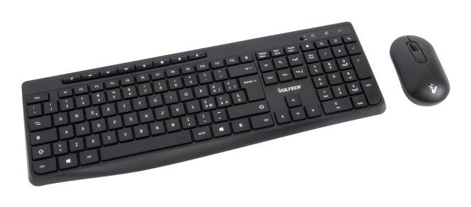 Vultech KM-841W keyboard Mouse included Office RF Wireless + USB QWERTY Italian Black – image 2