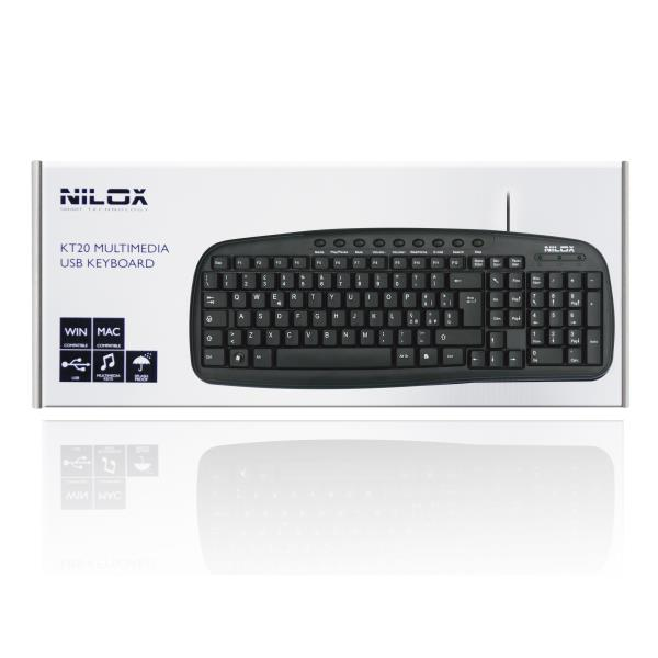 Nilox KT20 keyboard Universal USB QWERTY Italian Black – image 2
