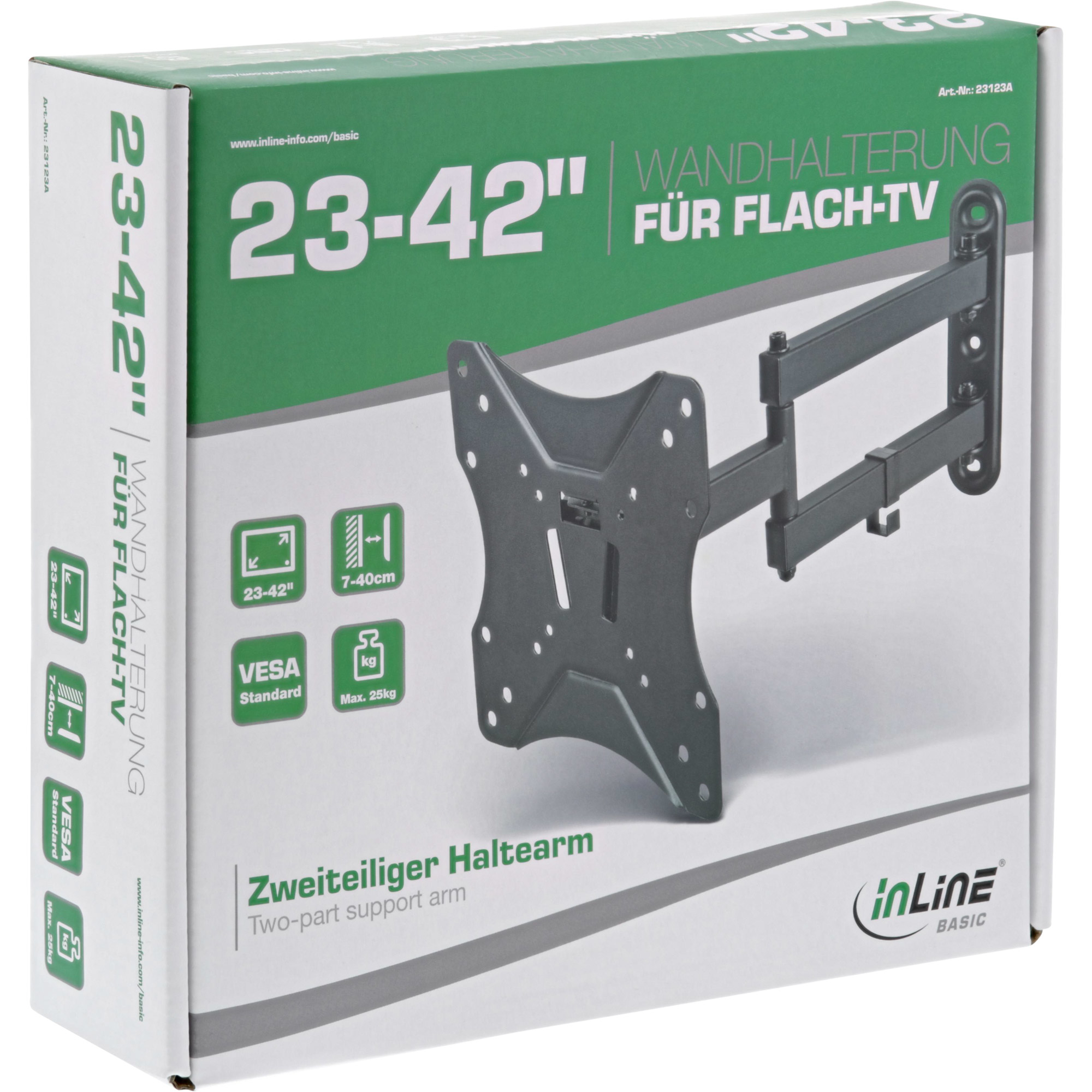 InLine Basic wall mount, for flat screen TV 58-107cm (23-42") – image 7