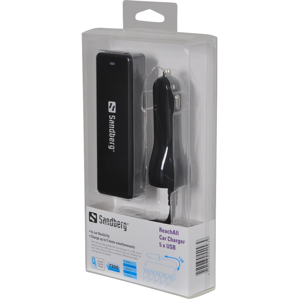 Sandberg Car Charger 5xUSB 7.2A – image 2