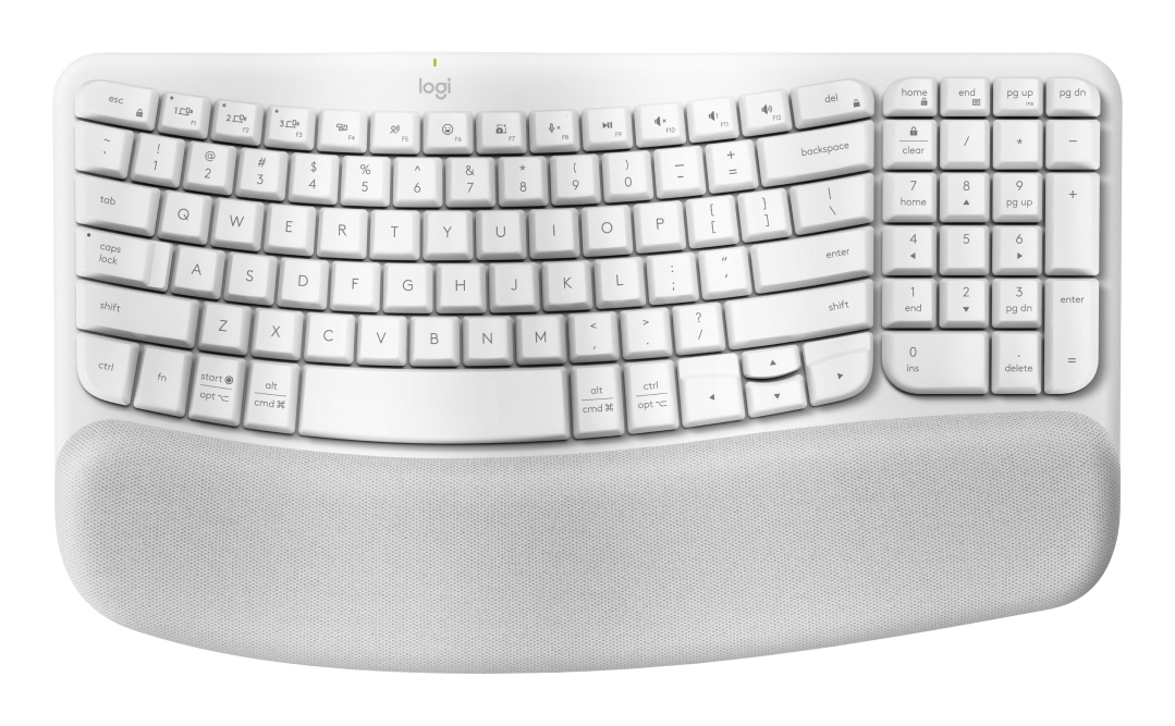 Teclado Logitech Wave Keys - Inalambrico - USB - Blanco - 920-012279