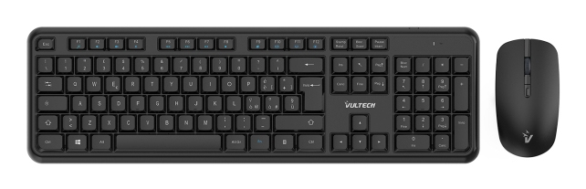 Vultech KM-811W keyboard Mouse included Office RF Wireless + USB QWERTY Italian Black – image 3