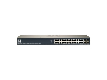 LevelOne 24 GE PoE-Plus with 4 Shared SFP Web Smart Switch, 185W – image 3