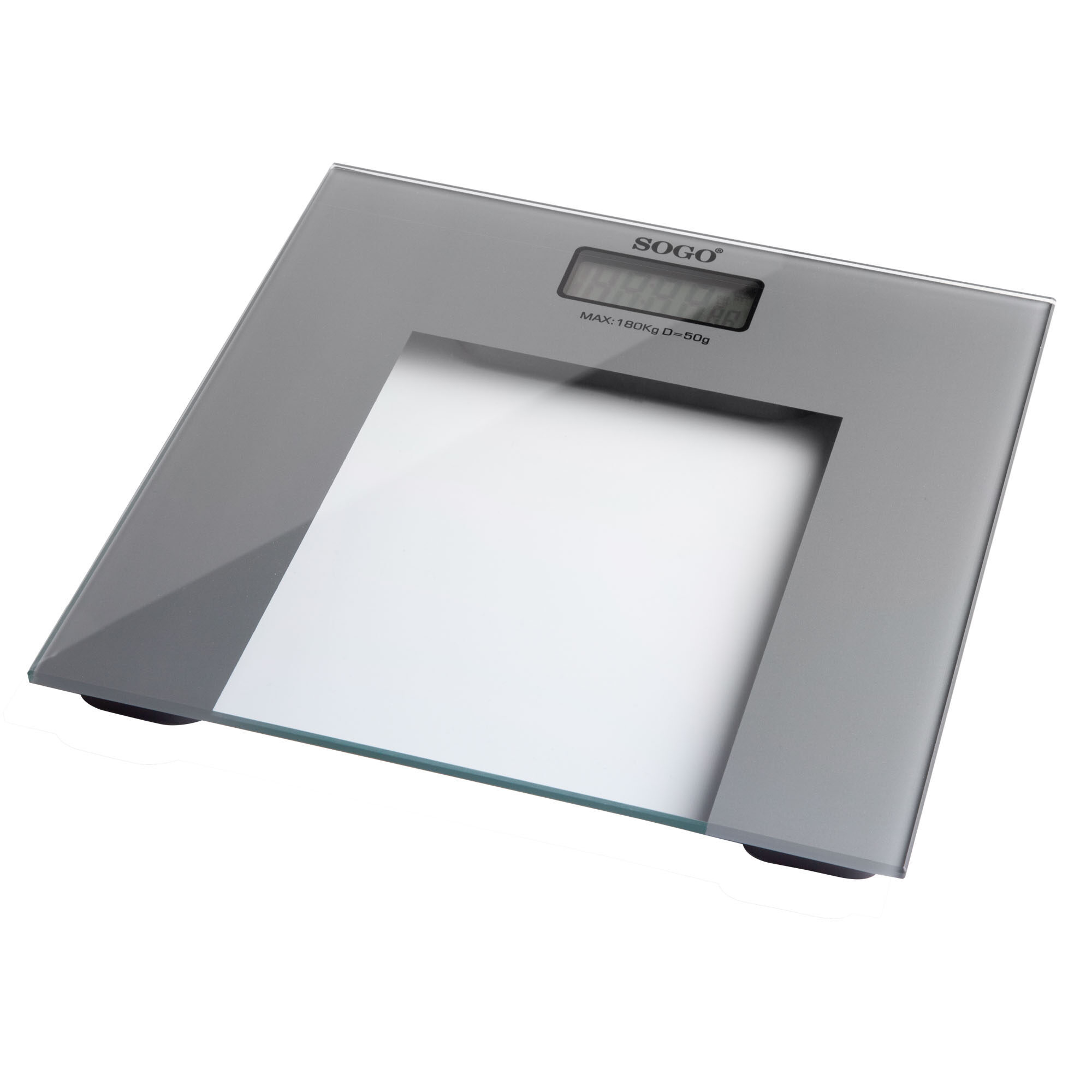 Sogo BAB-SS-2905 personal scale Square Grey, Transparent Electronic personal scale – image 4