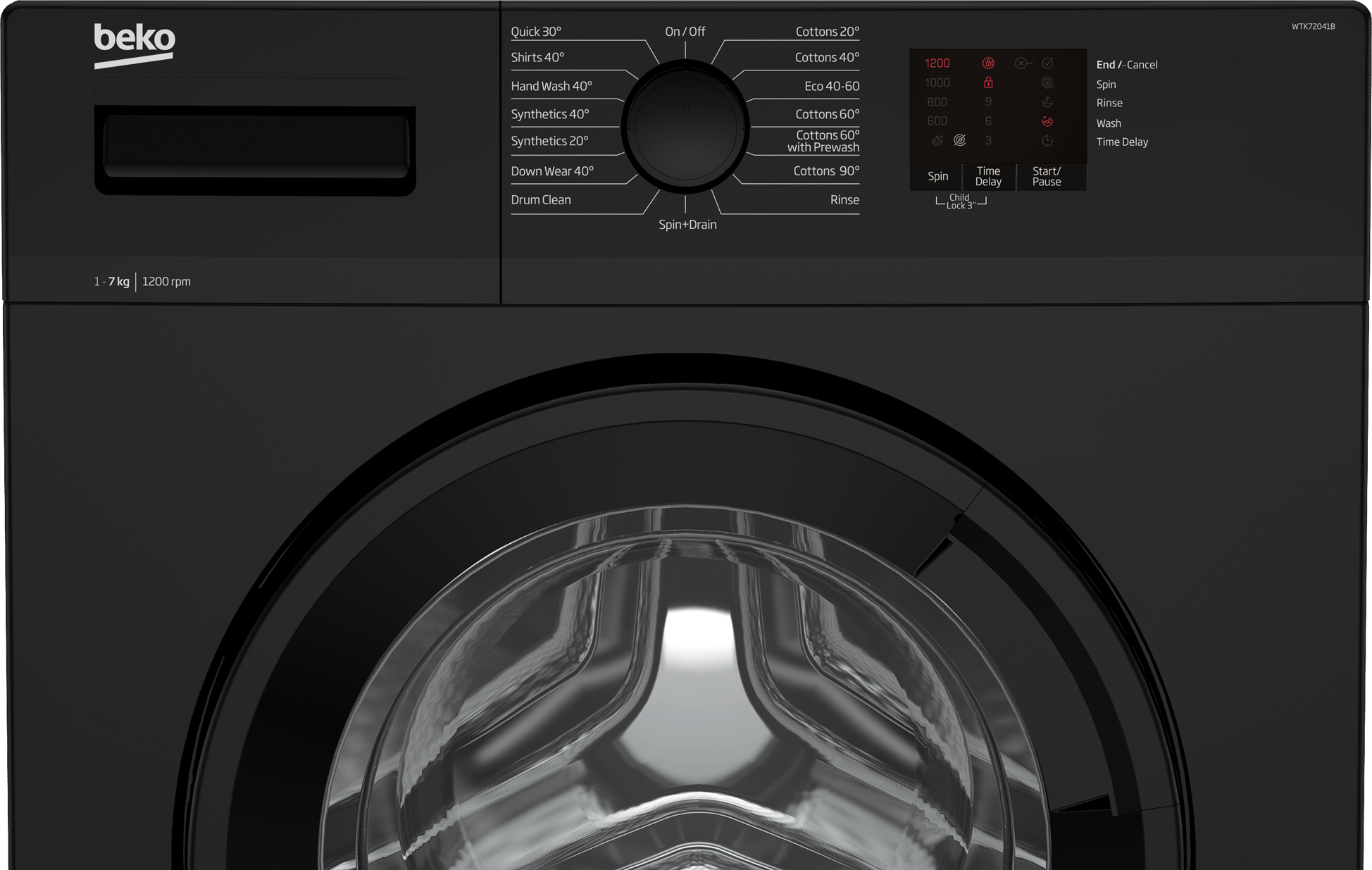 Beko b100 WTK72041B Freestanding – image 3