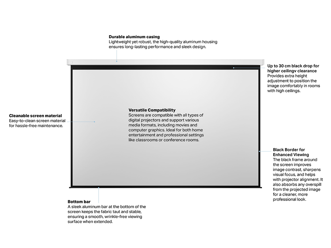Multibrackets M 16:10 Motorized Projection Screen – image 5