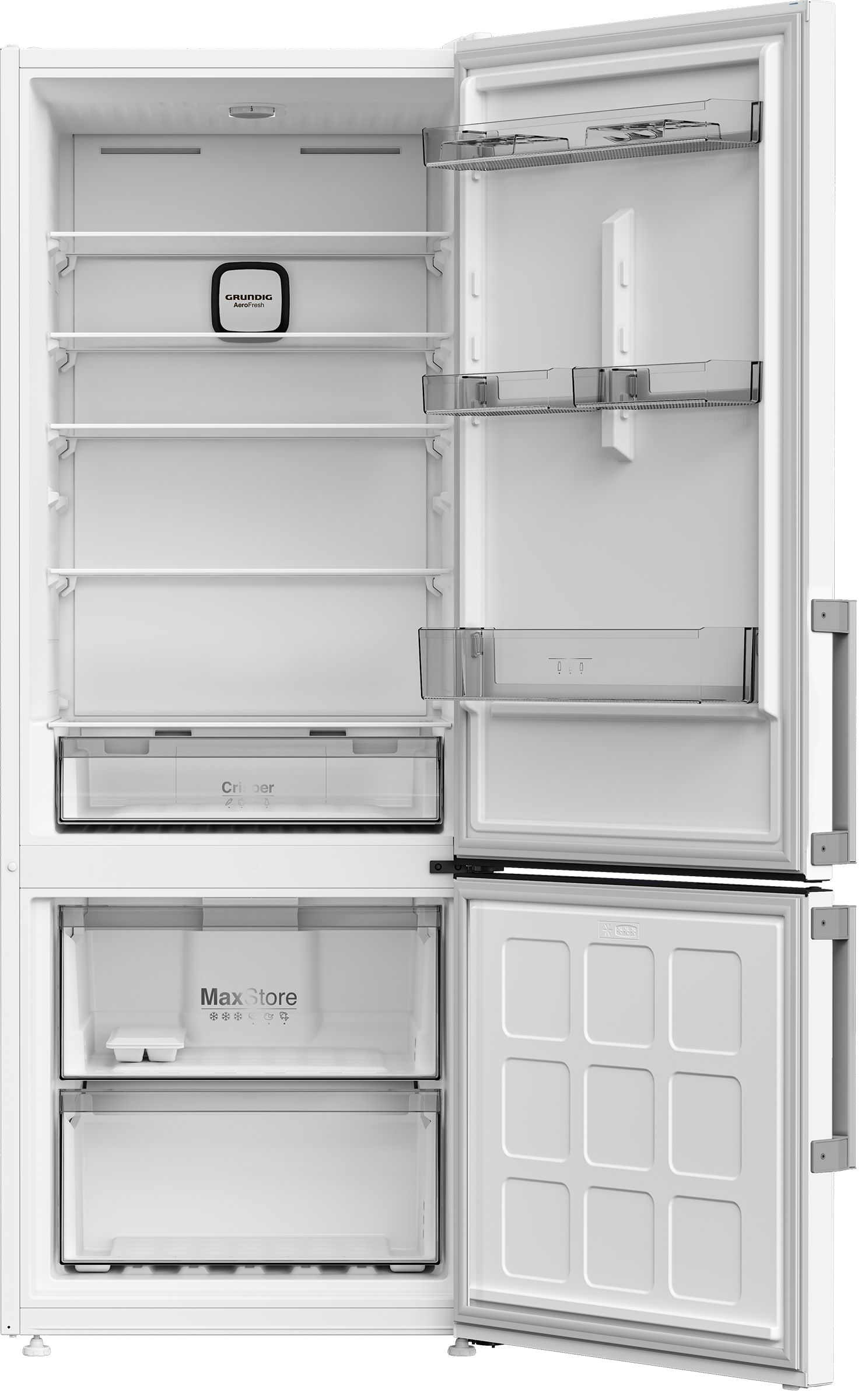Grundig GPKNE 477 E ENERJİ SINIFI 477LT DUO-NO FROST KOMBİ TİPİ BUZDOLABI BEYAZ – image 3