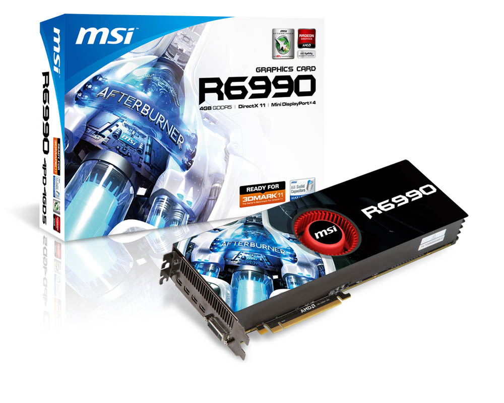 MSI R6990-4PD4GD5 graphics card AMD Radeon HD6990 – image 1