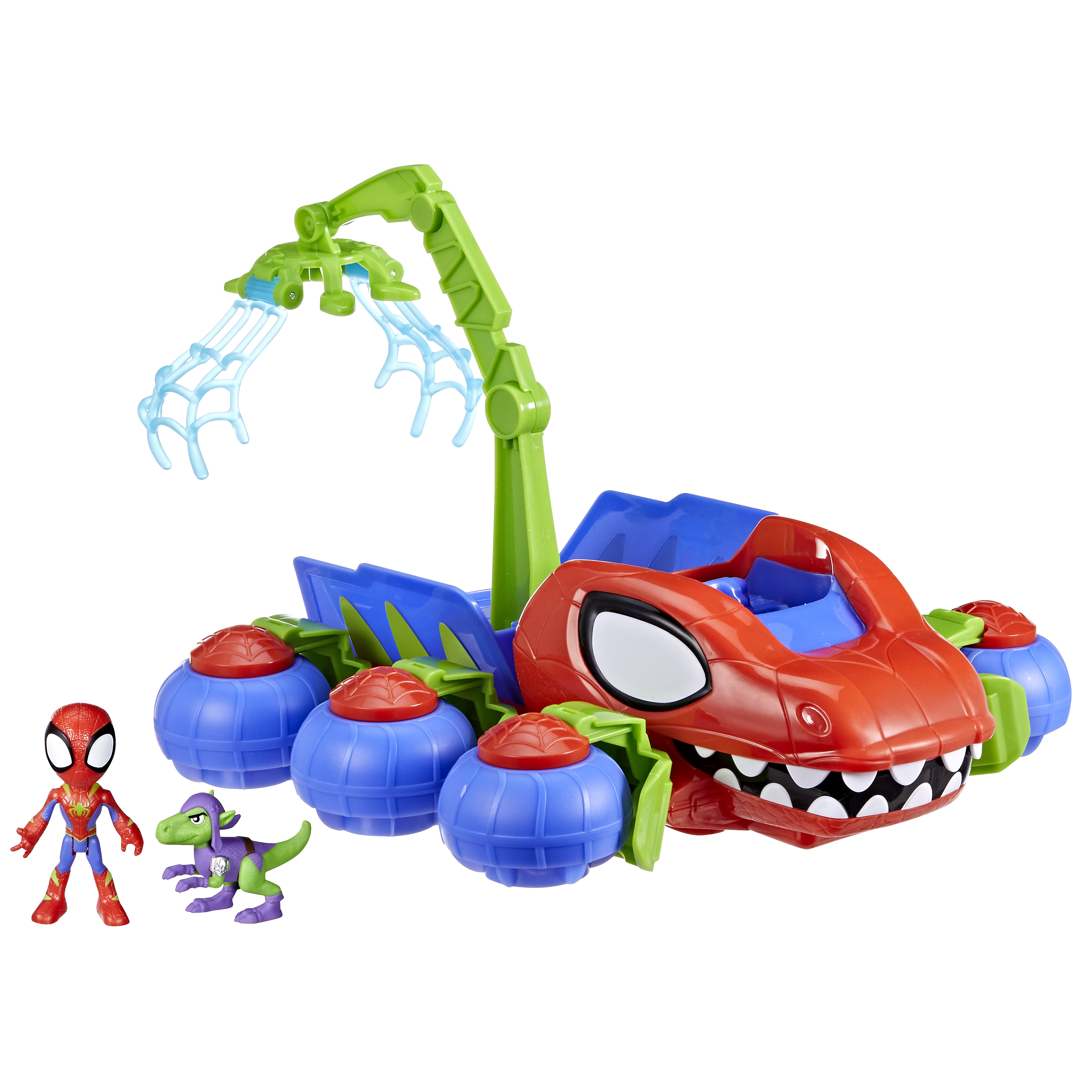 Marvel Spidey e I Suoi Fantastici Amici, Veicolo Dino-Webs, playset con vicolo Dino-Webs e supereroi