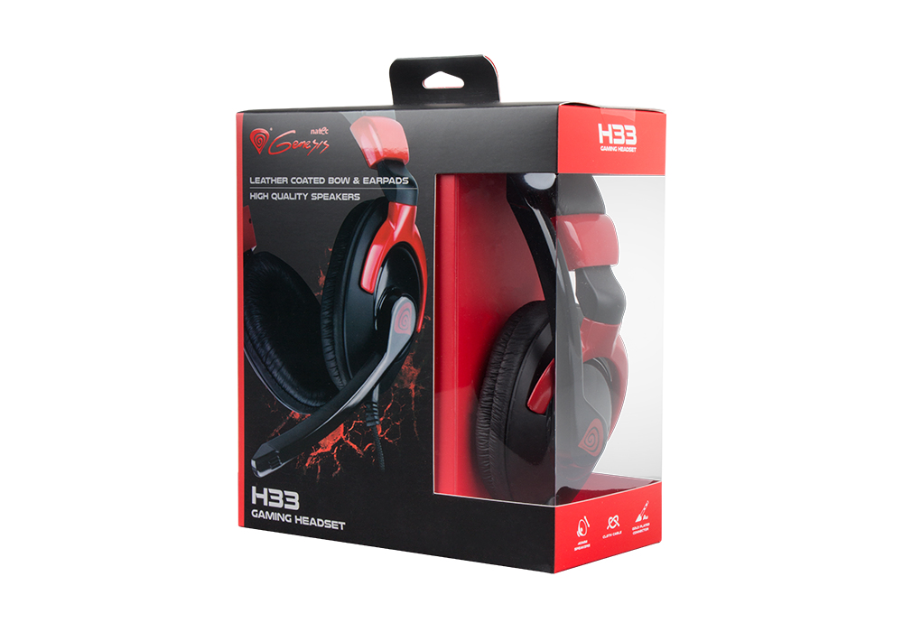 GENESIS H33 Headset Wired Head-band Gaming Black, Red – image 1