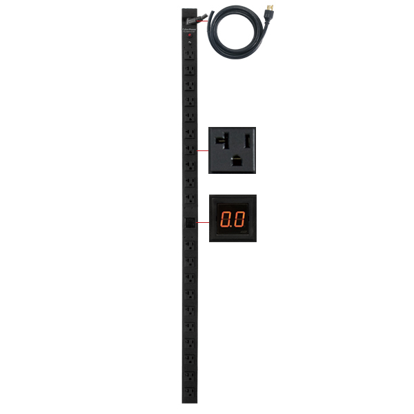 CyberPower PDU20MVT20F power distribution unit (PDU) 20 AC outlet(s) 0U Black – image 2