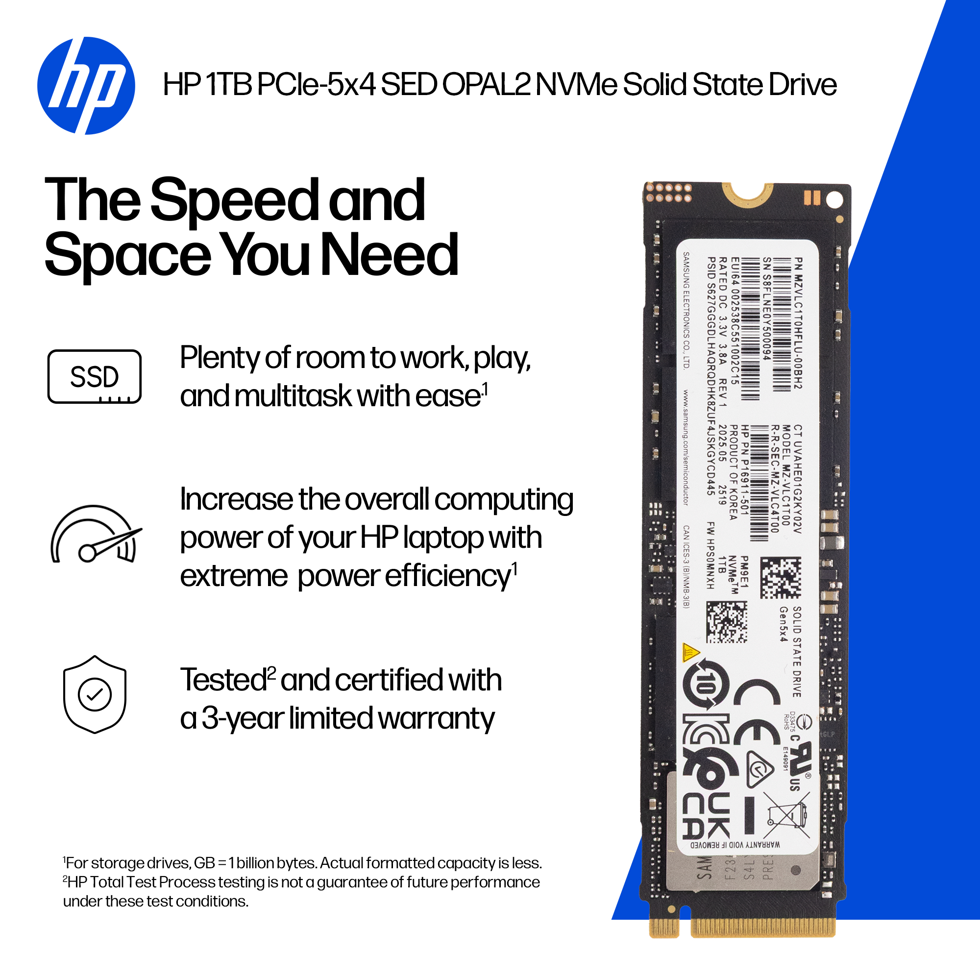 HP 1TB PCIe-5x4 NVMe Solid State Drive – image 2