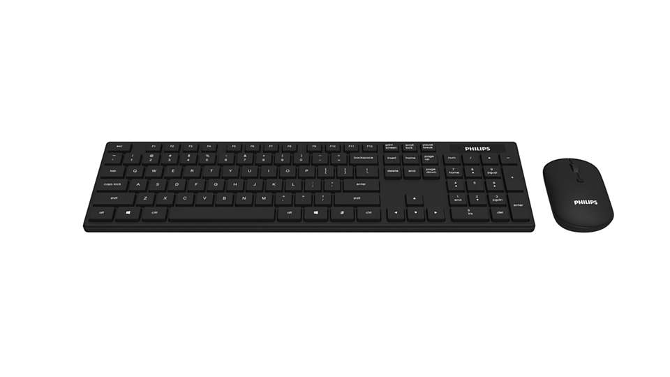 Philips SPT6103B/15 keyboard Mouse included Universal Bluetooth Black – image 2
