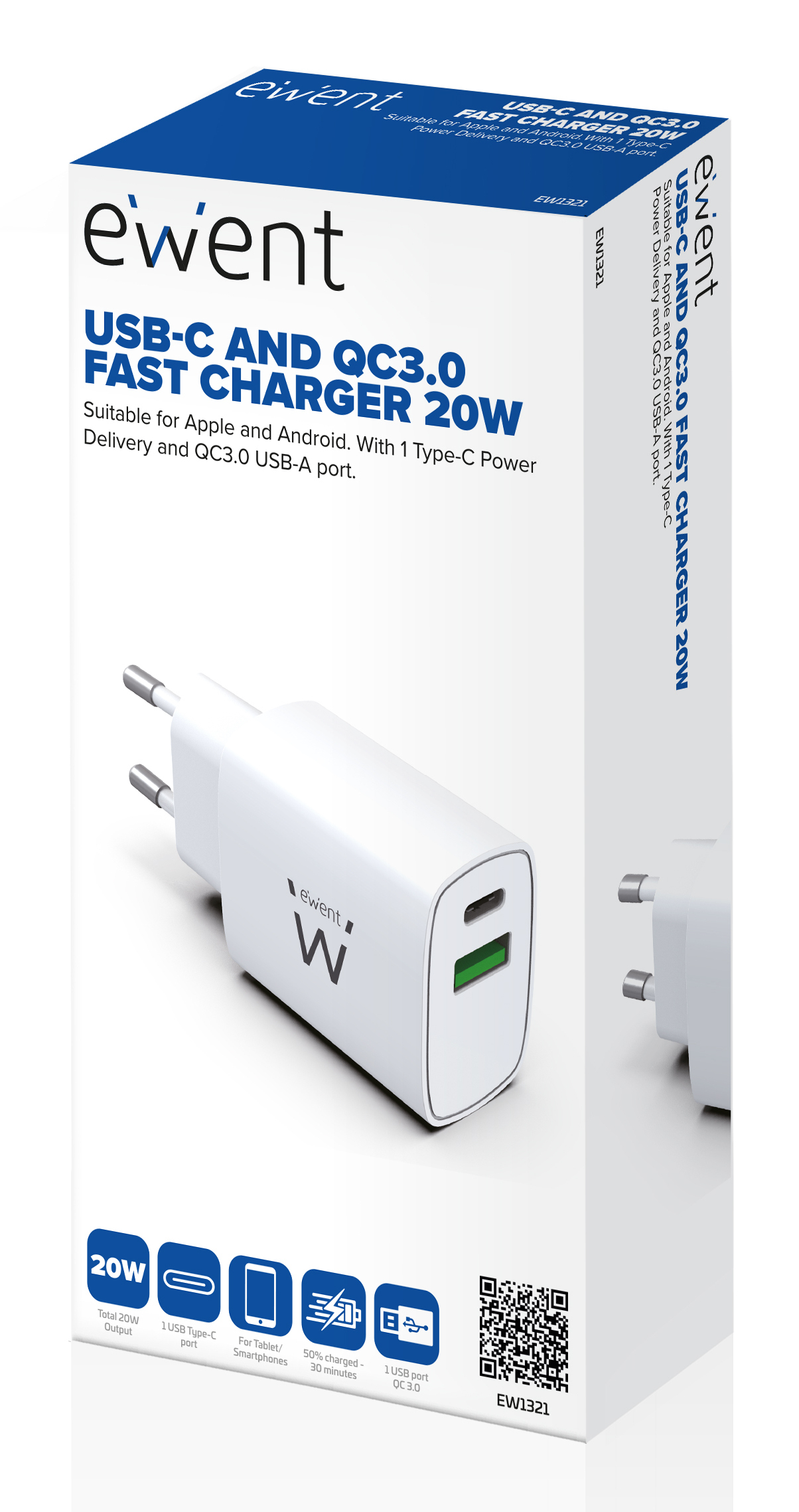 Ewent EW1321_R1 mobile device charger Universal White AC Fast charging Indoor – image 8
