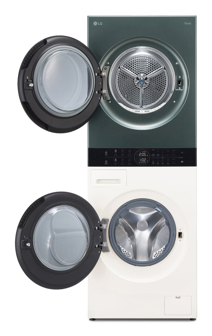 LG W4W8BVKK2HM washer dryer Freestanding Front-load Green, Beige – image 2