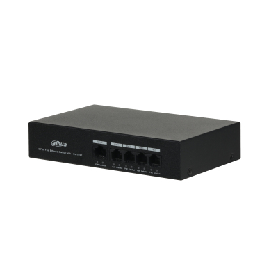 Dahua Technology PoE PFS3005-4ET-36 network switch Unmanaged Fast Ethernet (10/100) Power over Ethernet (PoE) Black – image 1