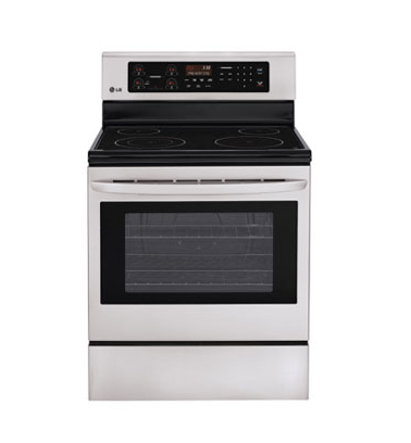 LG LRE6321ST cooker Freestanding cooker Electric Black, White – image 1
