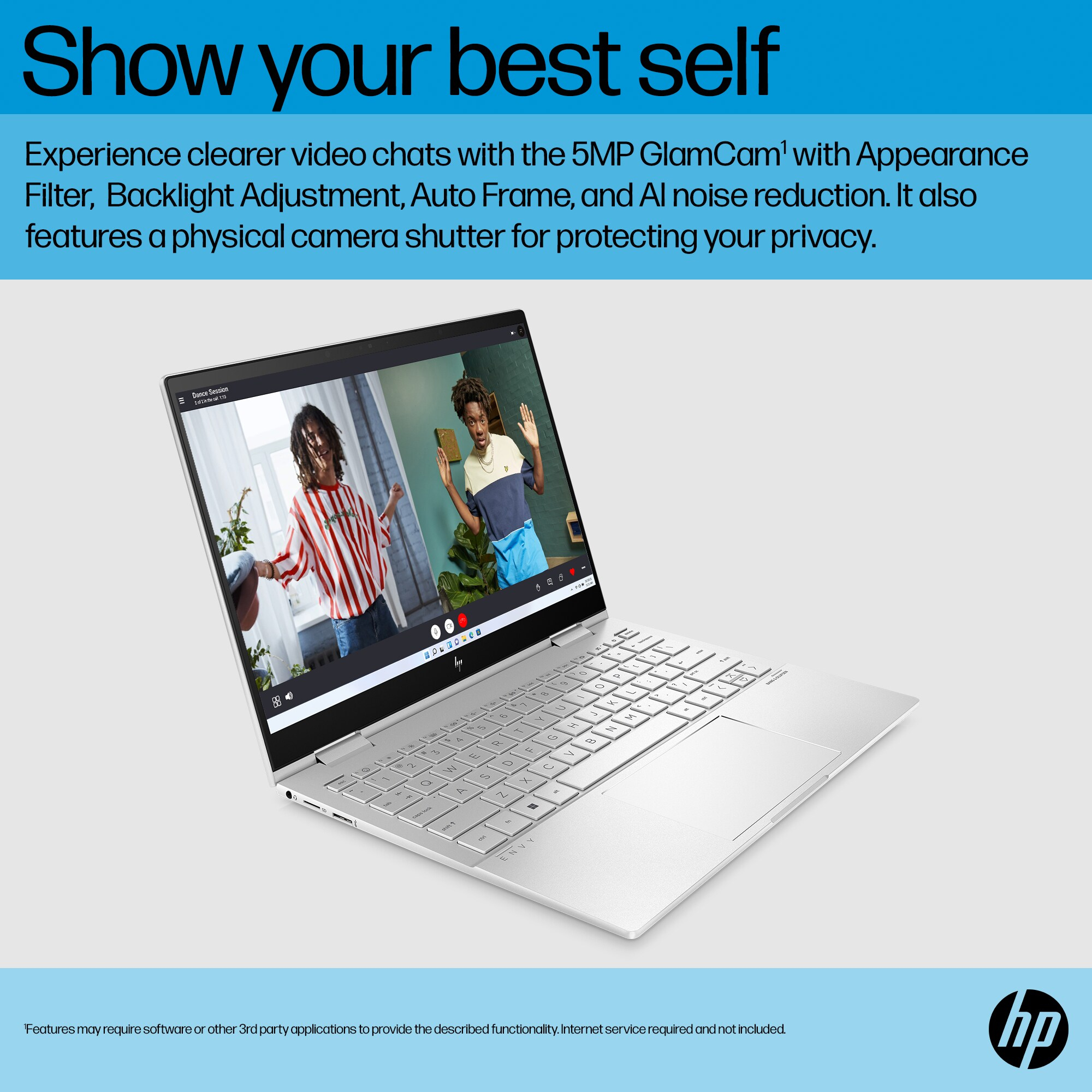 HP ENVY x360 13-bf0002na Intel® Core™ i7 i7-1250U Hybrid (2-in-1) 33.8 cm (13.3″) Touchscreen WUXGA 16 GB LPDDR4x-SDRAM 512 GB SSD Wi-Fi 6E (802.11ax) Windows 11 Home Silver image 15