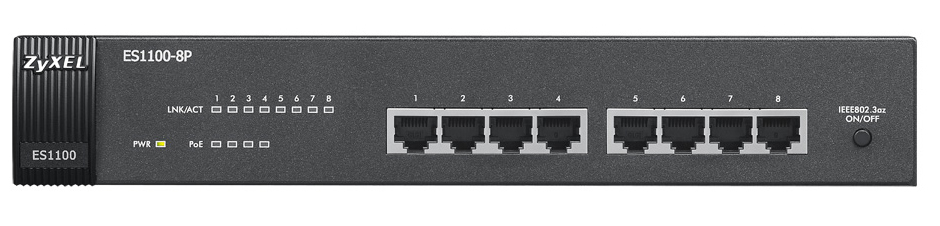 Zyxel ES1100 Unmanaged Power over Ethernet (PoE) 1U Black – image 3