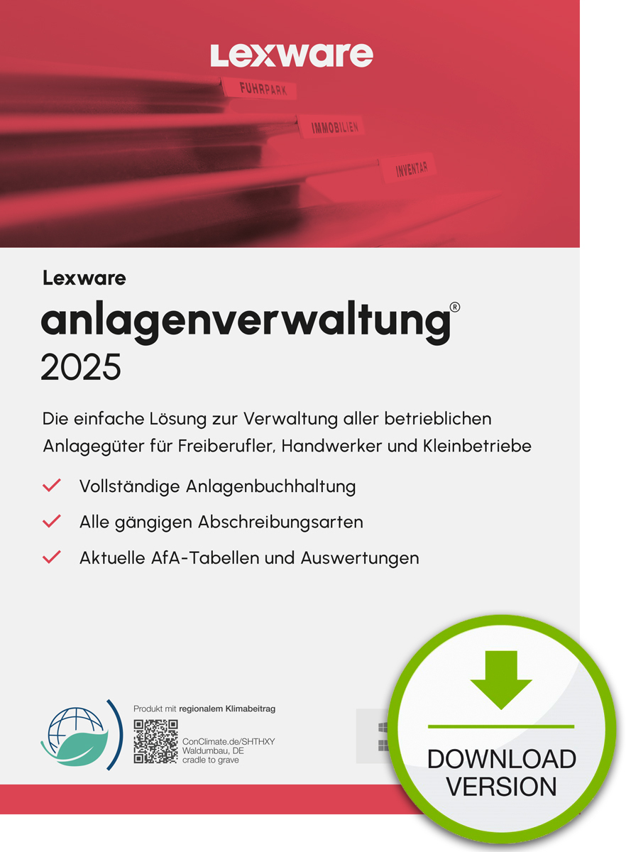 Lexware anlagenverwaltung 2025 "unbegrenzte Laufzeit" Download Contabilità