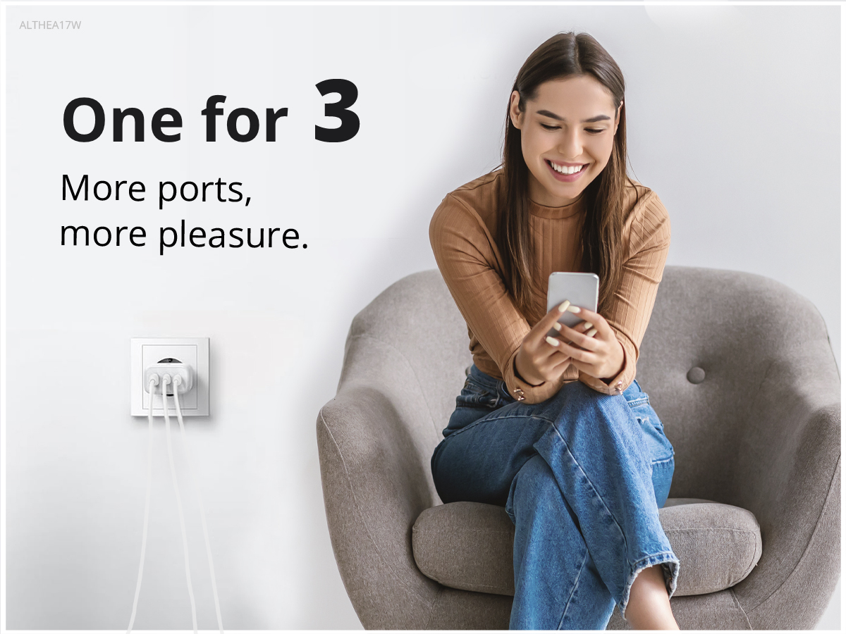 Conceptronic 3-Port 67W GaN USB PD Charger with USB-C Charging Cable, USB-C x 2, USB-A x 1, QC 3.0, PPS – image 9