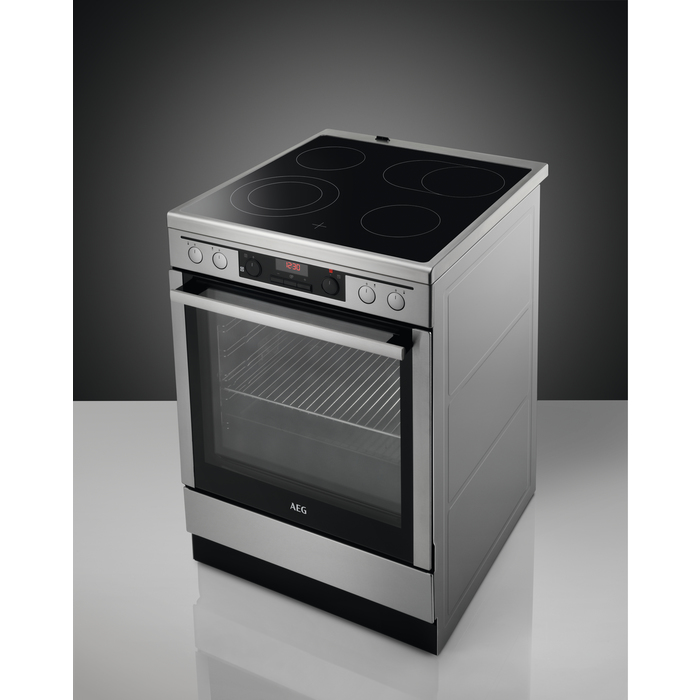 AEG CCB6644ABM Freestanding cooker Electric Ceramic hob Black, Stainless steel – image 2