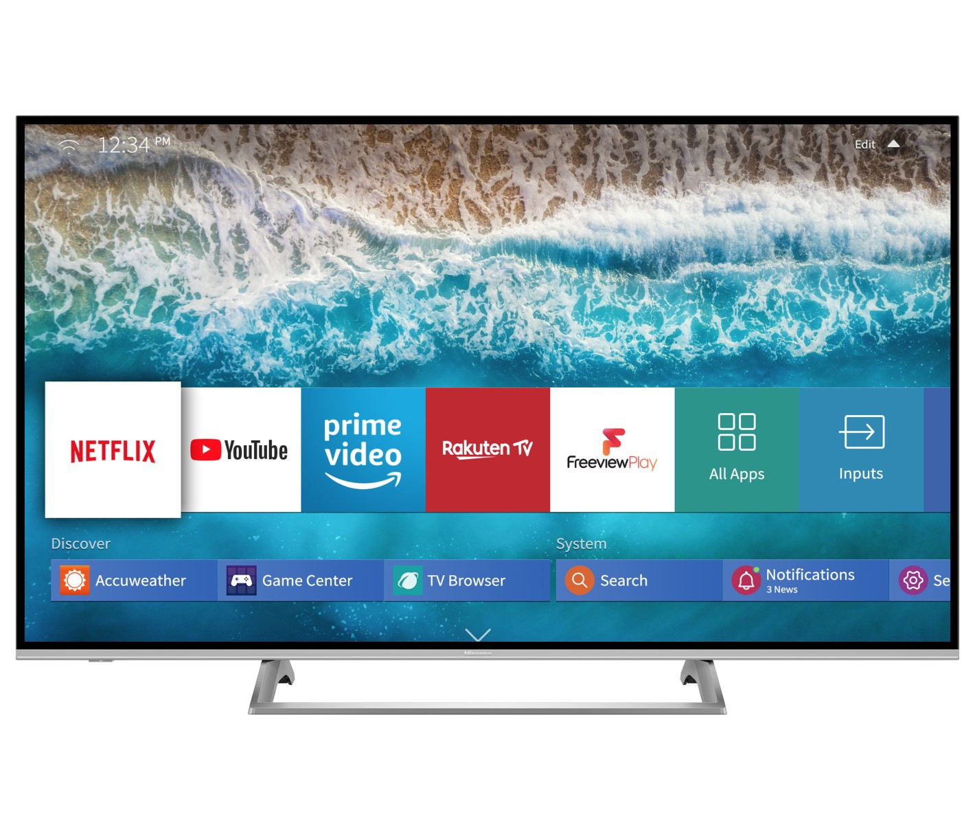 Hisense B7500 109.2 cm (43") 4K Ultra HD Smart TV Wi-Fi Black, Silver – image 2