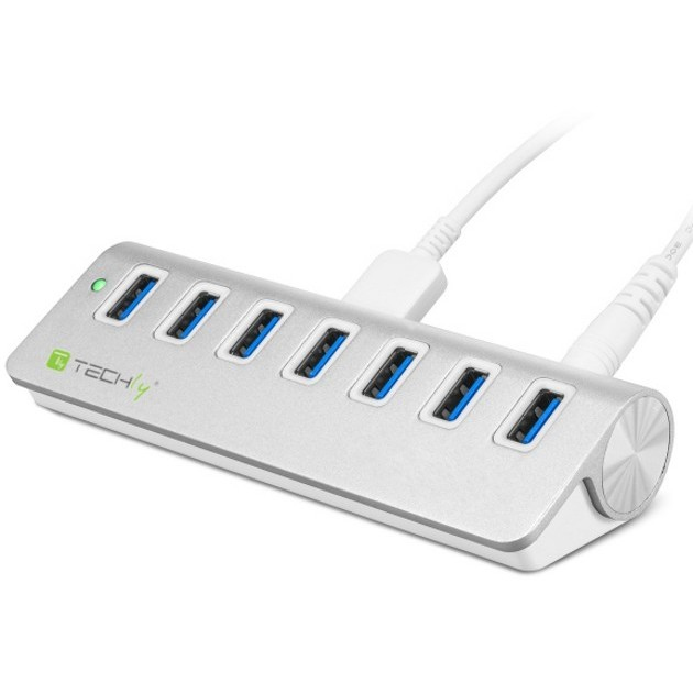 Techly Hub USB 3.0 Super Speed 7 Ports A Female Aluminum IUSB3-TLY730