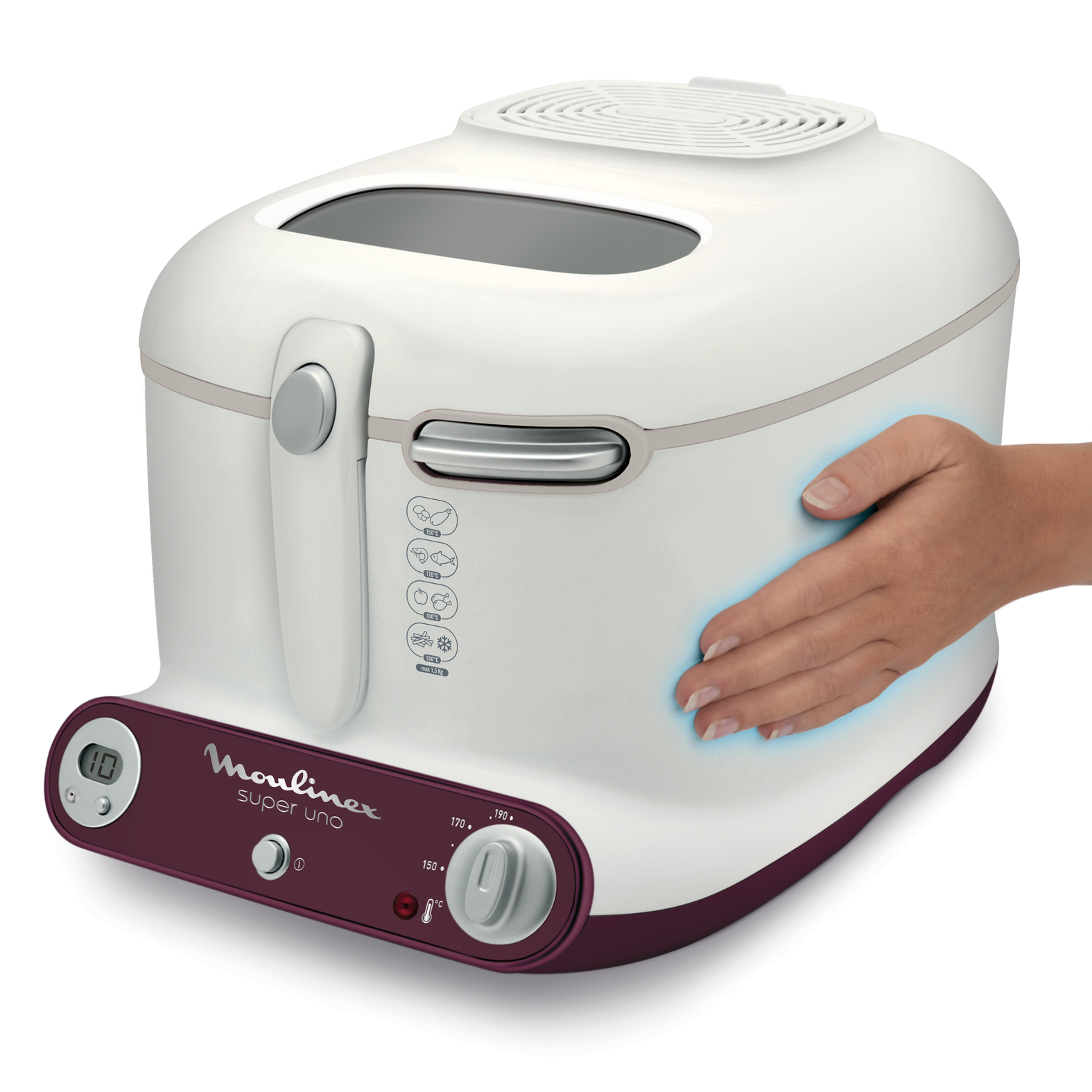 Moulinex AM3031 Single Stand-alone Deep fryer White, Purple – image 4