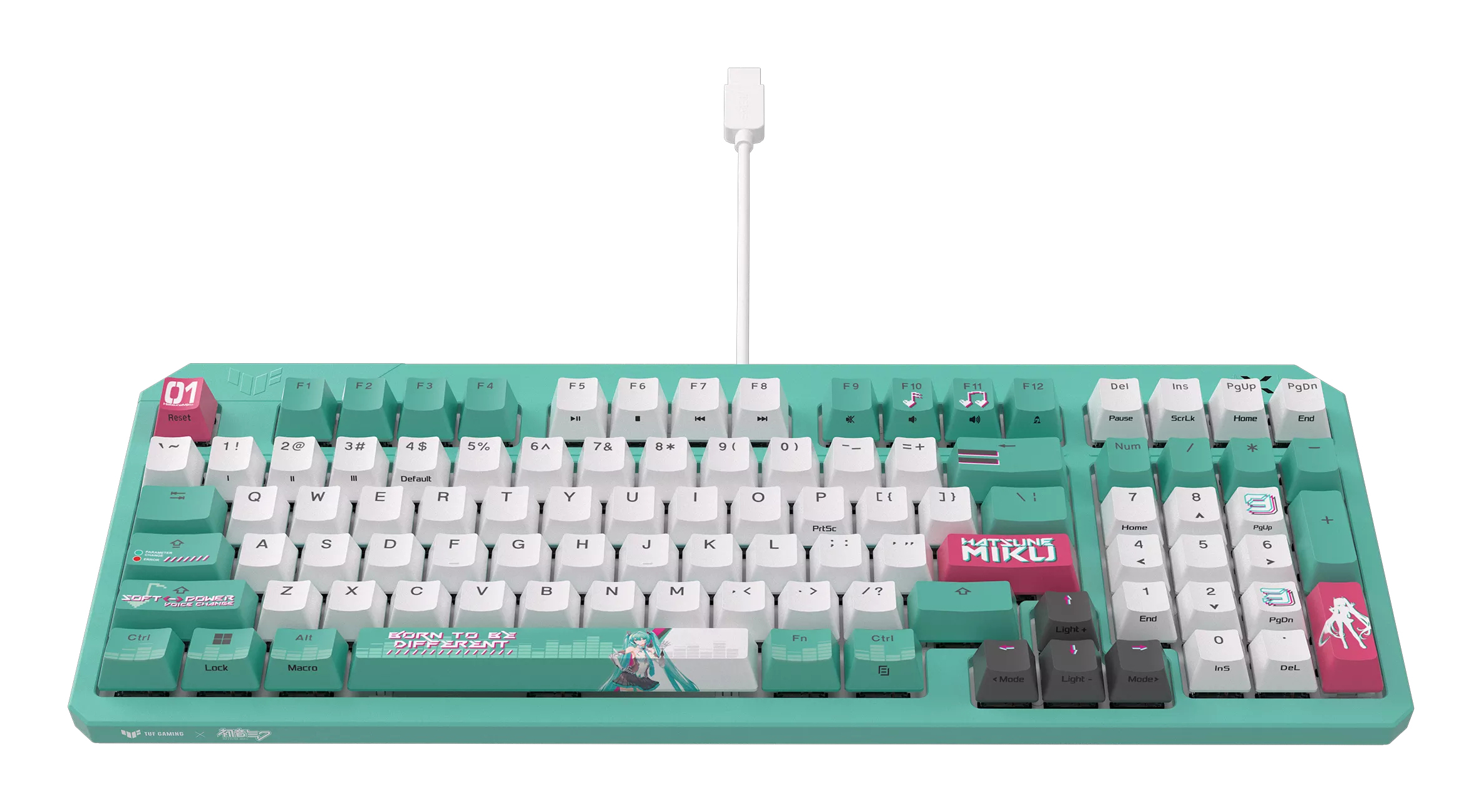 ASUS TUF Gaming K3 Gen II Hatsune Miku Edition tastiera USB Multicolore