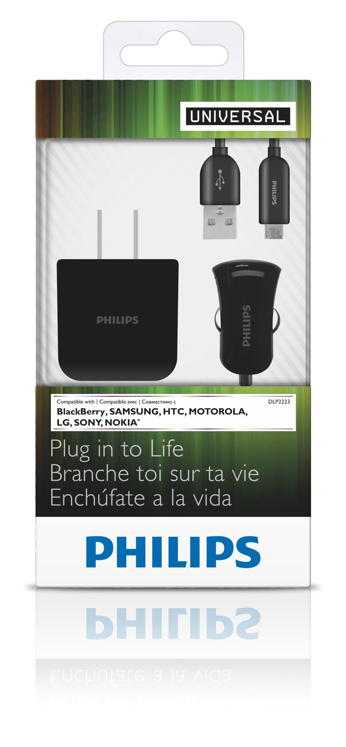 Philips DLP2223/37 mobile device charger Universal Black AC, Cigar lighter Indoor – image 2