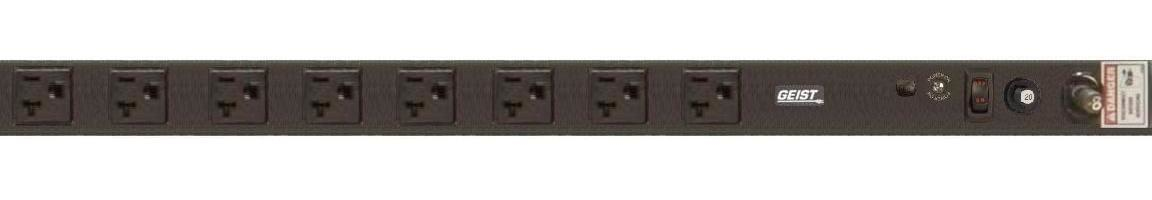 Vertiv Geist NSVK080-102S20TL power distribution unit (PDU) 8 AC outlet(s) 0U Black