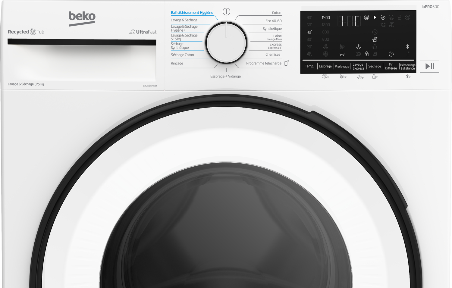 Beko B3D58545W washer dryer Freestanding Front-load White – image 4