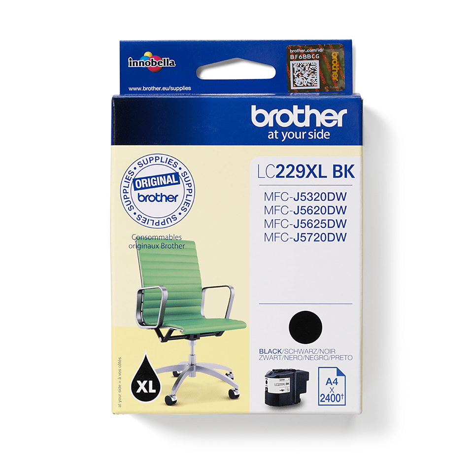 Brother LC229XLBK mustekasetti 1 kpl Alkuperäinen Musta