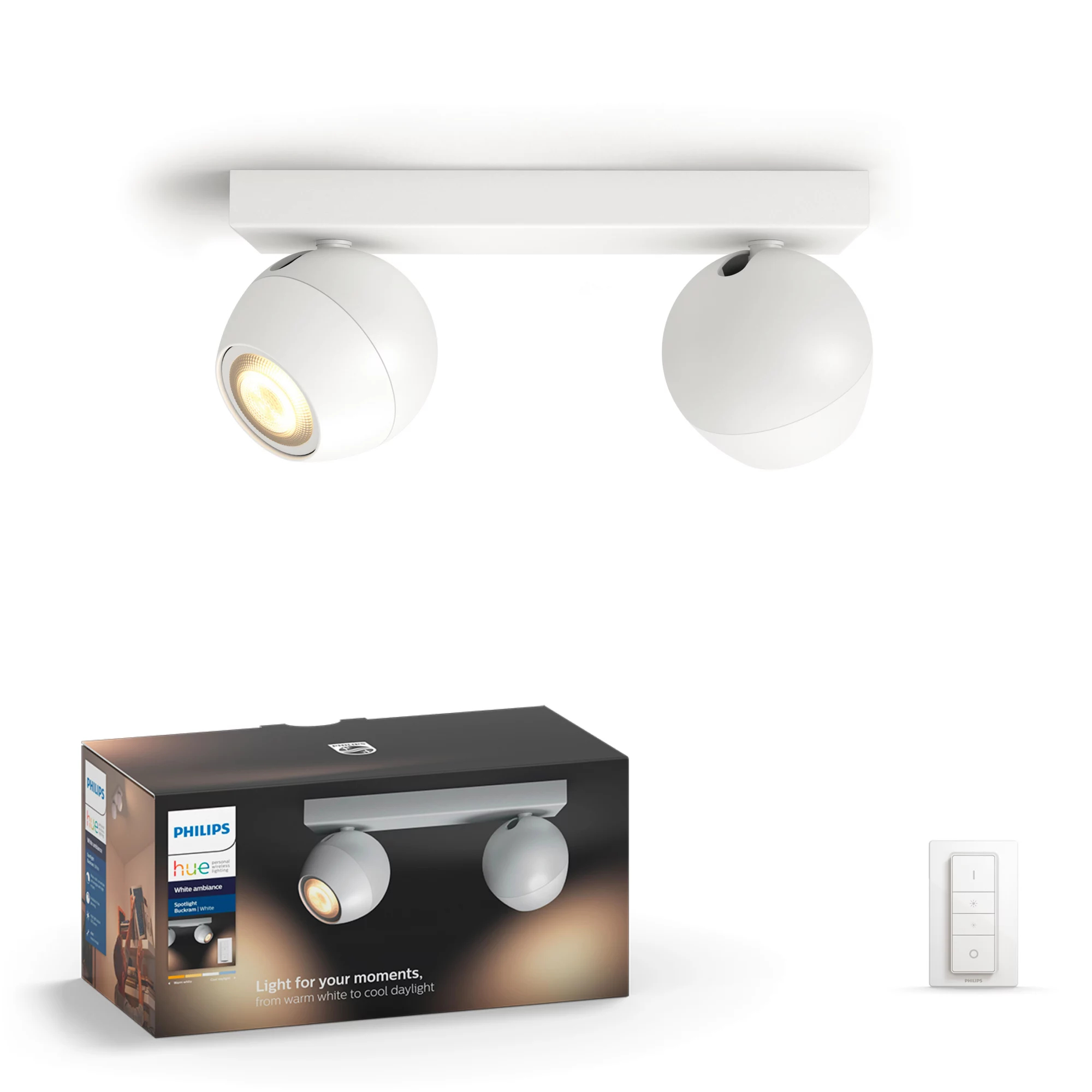 Philips by Signify Philips Hue White ambience Buckram double spotlight – image 1