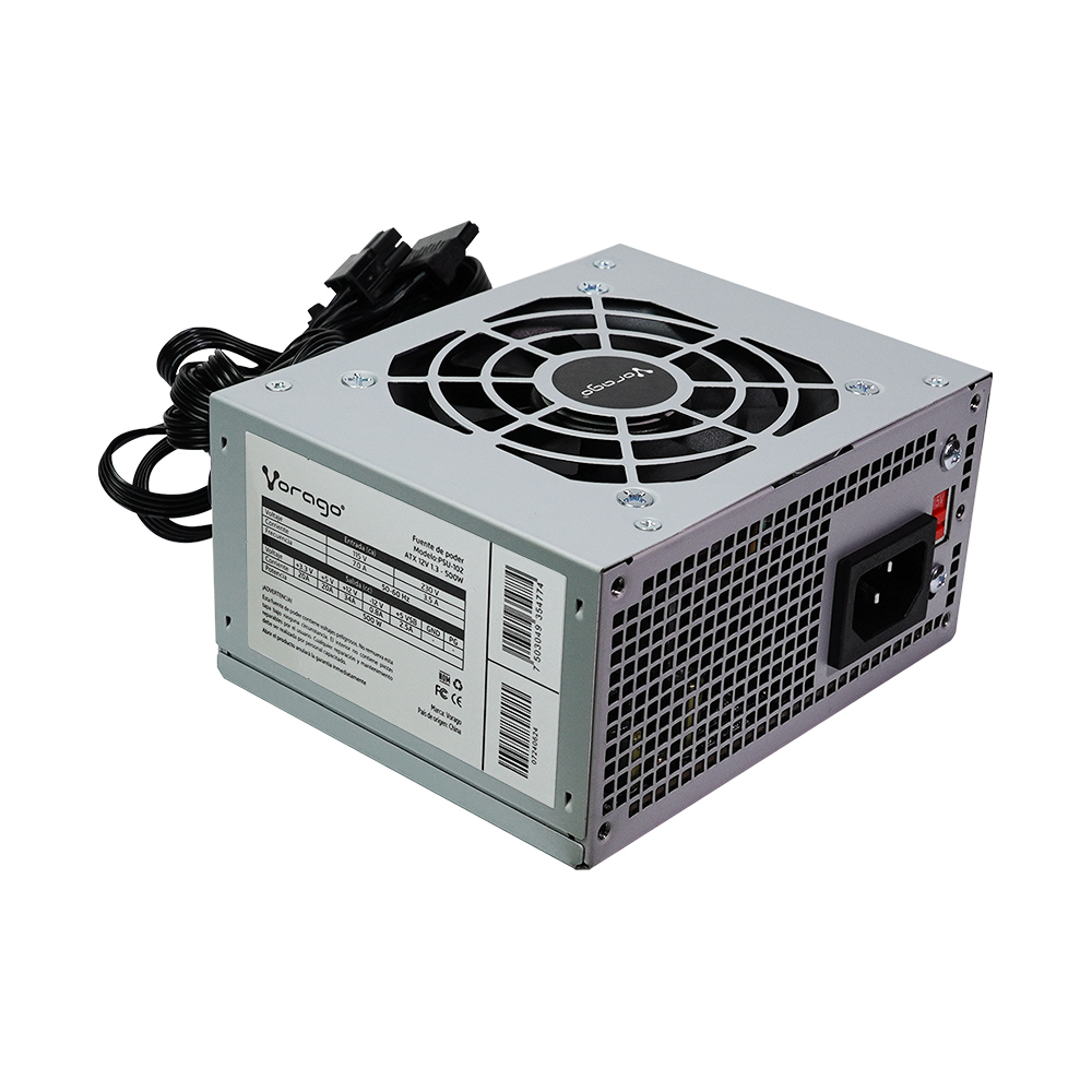 Fuente de Poder Vorago PSU-102 - 500W - SFX - 20+4 pin - 2x SATA - PSU-102