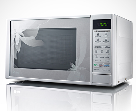 LG MH6043DAD microwave Silver Countertop – image 2