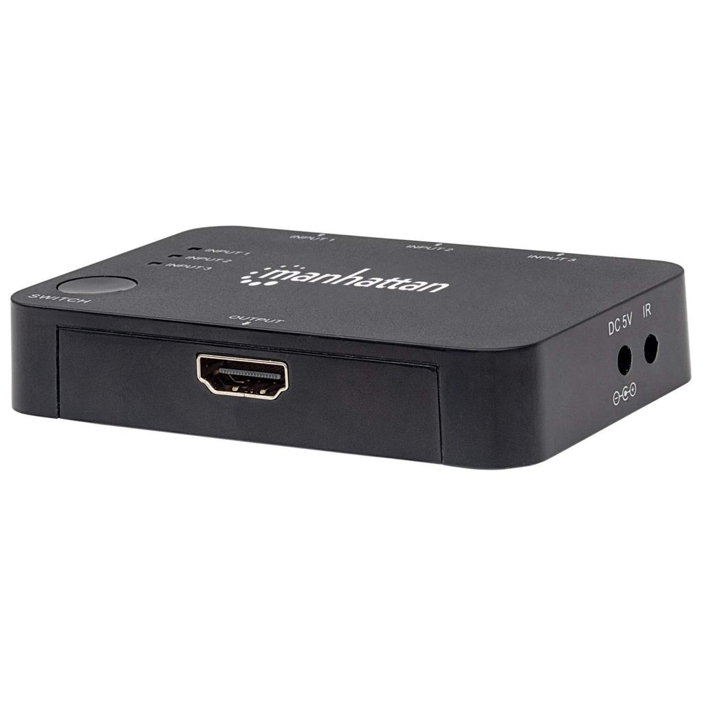 Manhattan HDMI Switch 3-Port , 4K@30Hz, Connects x3 HDMI sources to x1 display, Automatic and Manual Switching (via button), USB-A Powered (cable included, 0.7m – image 4