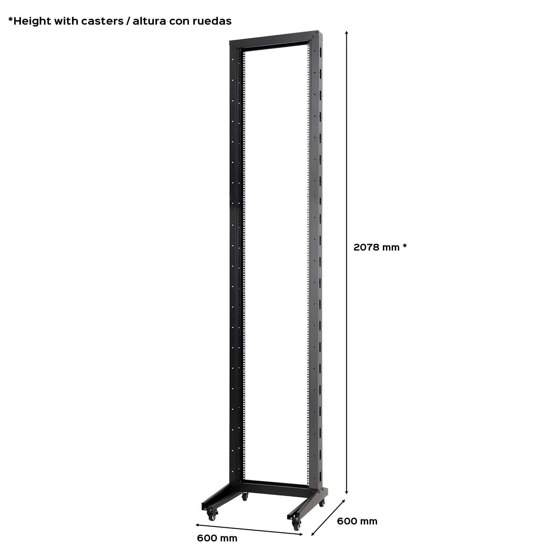 aiten data F80.66.42OF rack cabinet 42U Floor mounted rack Black – image 2