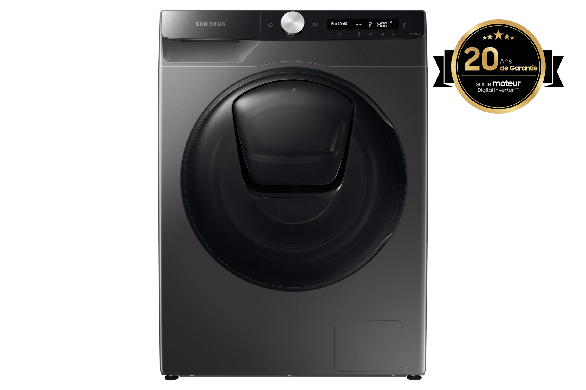 Samsung WD80T554DBX washer dryer Freestanding Front-load Stainless steel – image 1