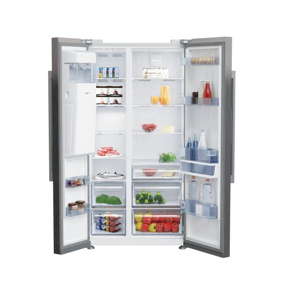 Beko GN162530X side-by-side refrigerator Freestanding Silver, Stainless steel – image 3