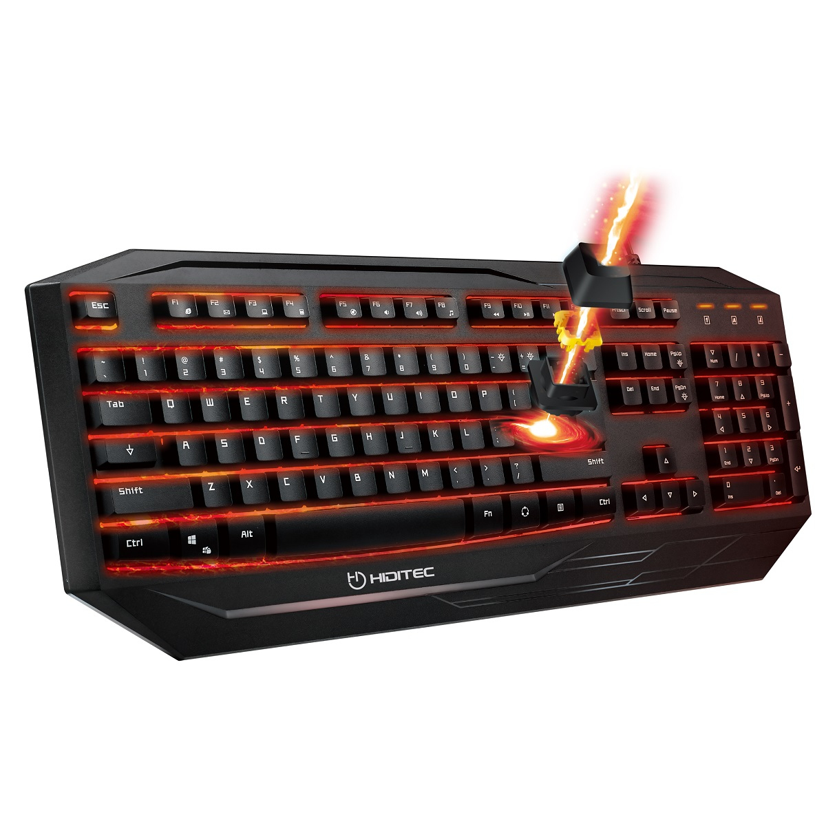 Hiditec GK200+ESUS keyboard Mouse included Gaming USB QWERTY Spanish Black – image 3
