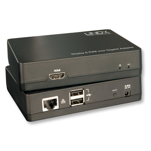 Lindy 38080 AV extender AV transmitter & receiver Black
