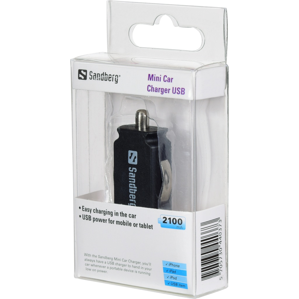 Sandberg Mini Car Charger USB 2100mA – image 2